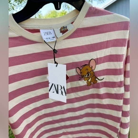 ZARA KIDS STRIPED FOIL TOM AND JERRY © &™ WARNER BROS. SHIRT - Picture 14 of 16